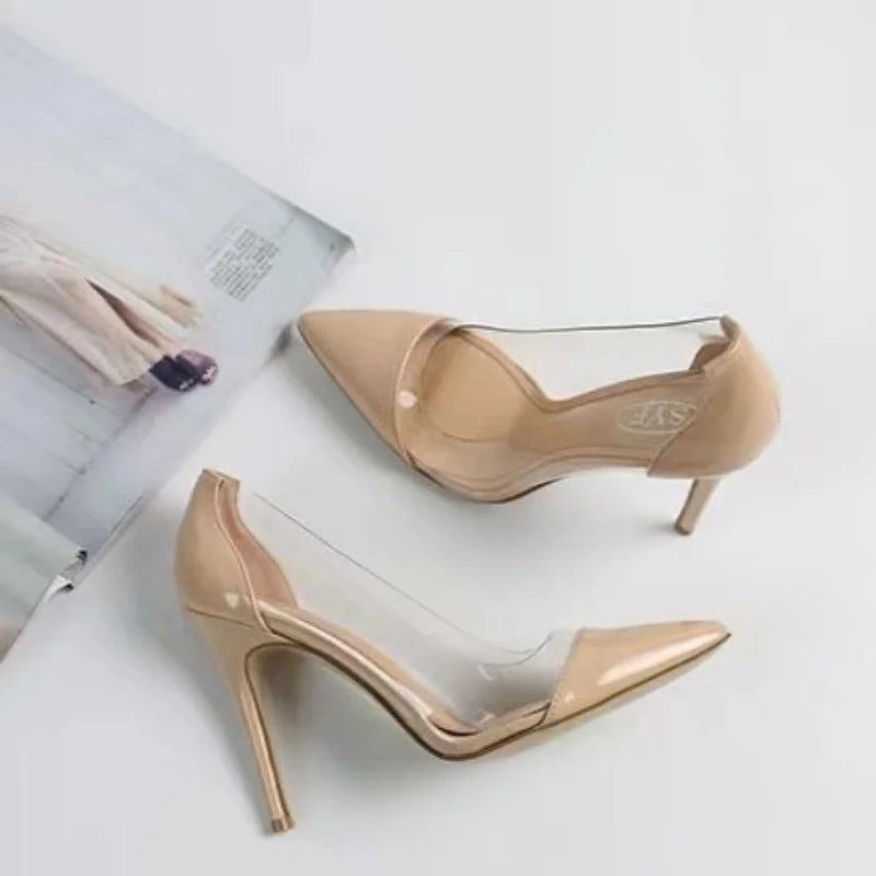 Women's Transparent Pointed Heel Party Shoe