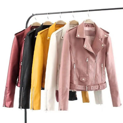 Chic Vintage Faux Leather Jacket