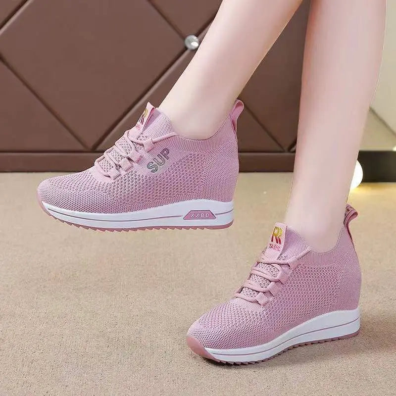 Hidden Heel Wedge Sneakers