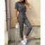 Women's Monochromatic Belted Jumpsuit