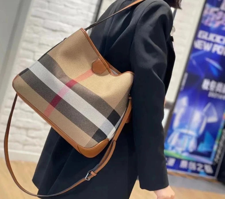 Sophisticated Plaid Tote Bag