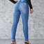 Ankle Length Ripped High Waist Jean