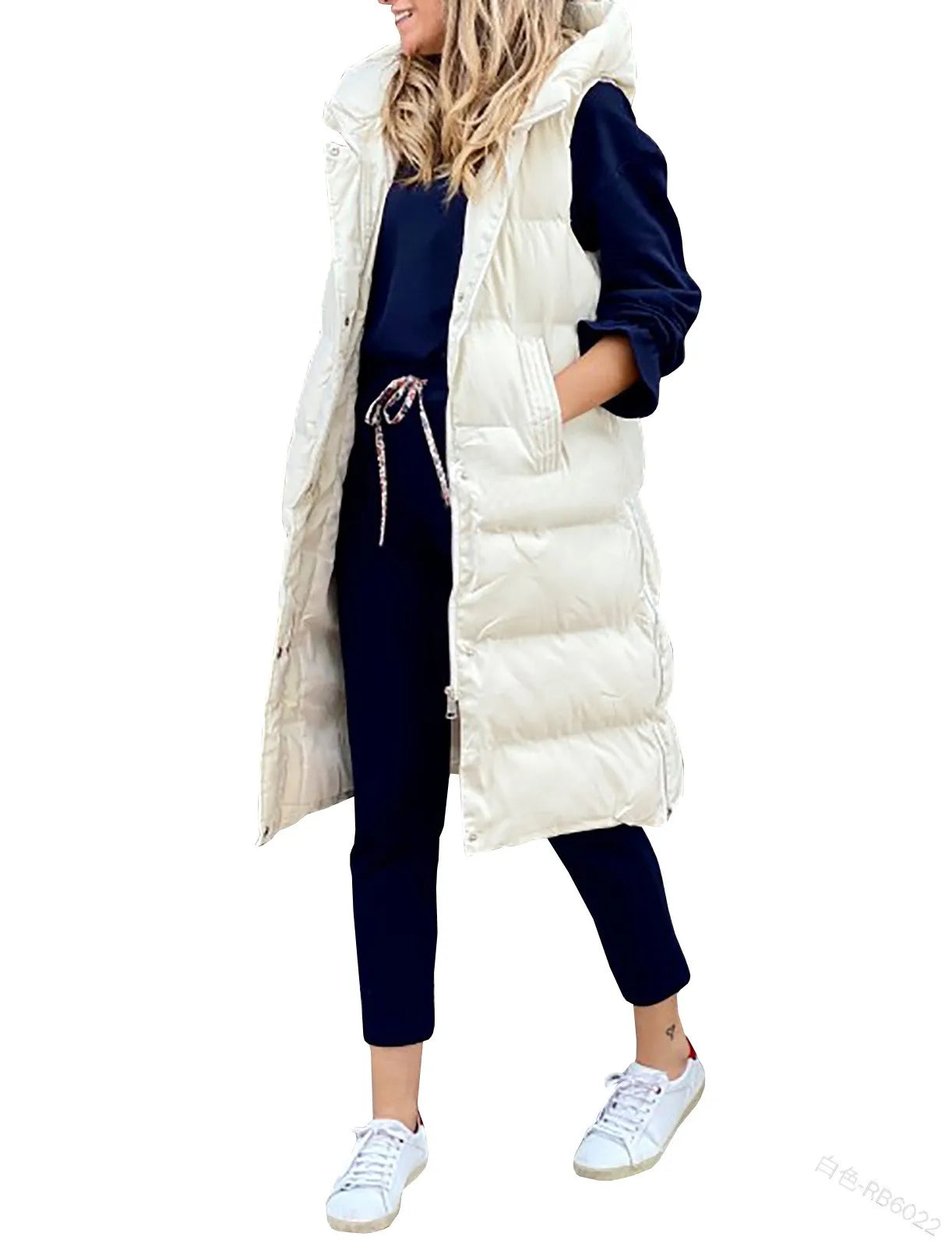 Women's Hooded Quilted Down Vest