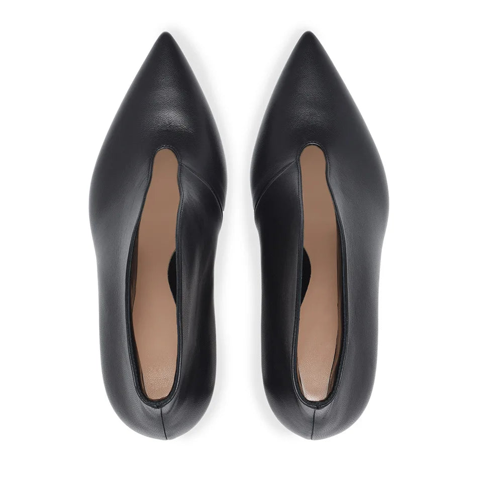 Women's Crescent Cutout Pointed Toe Stiletto Ankle Boots