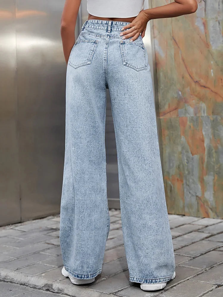 Streetwear Wide Leg Baggy Jeans