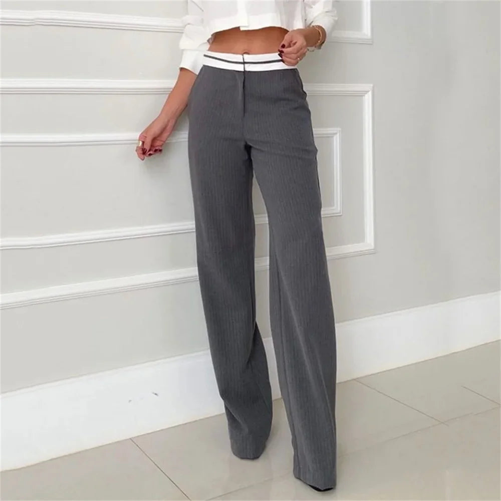 Crop Top & Stripe Waist Pants Set