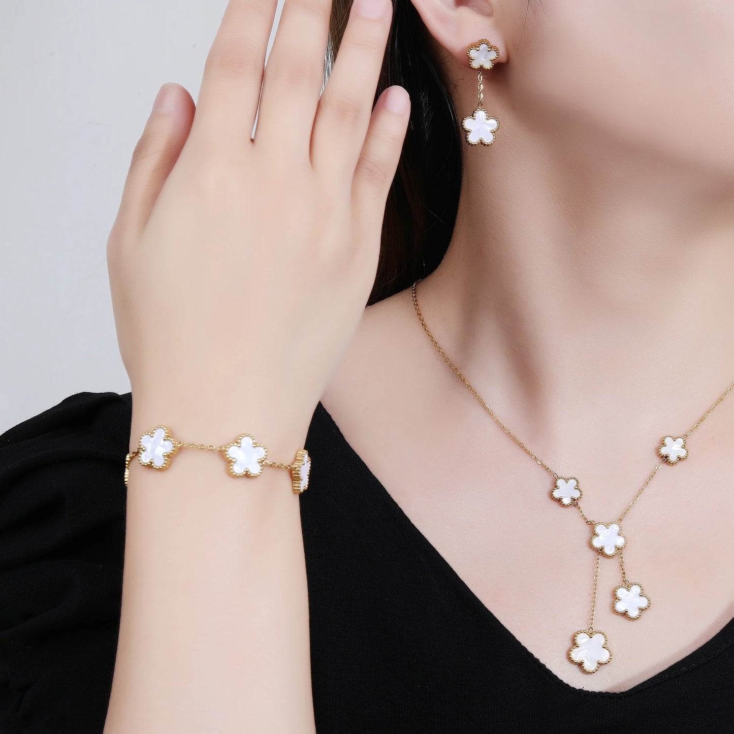 18k Gold-Plated Blossom Set (3pcs)