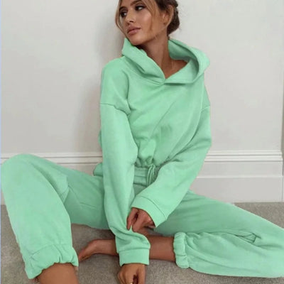 Long-Sleeved Sporty Two-Piece Set