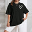 Simple Heart Print Graphic Tee