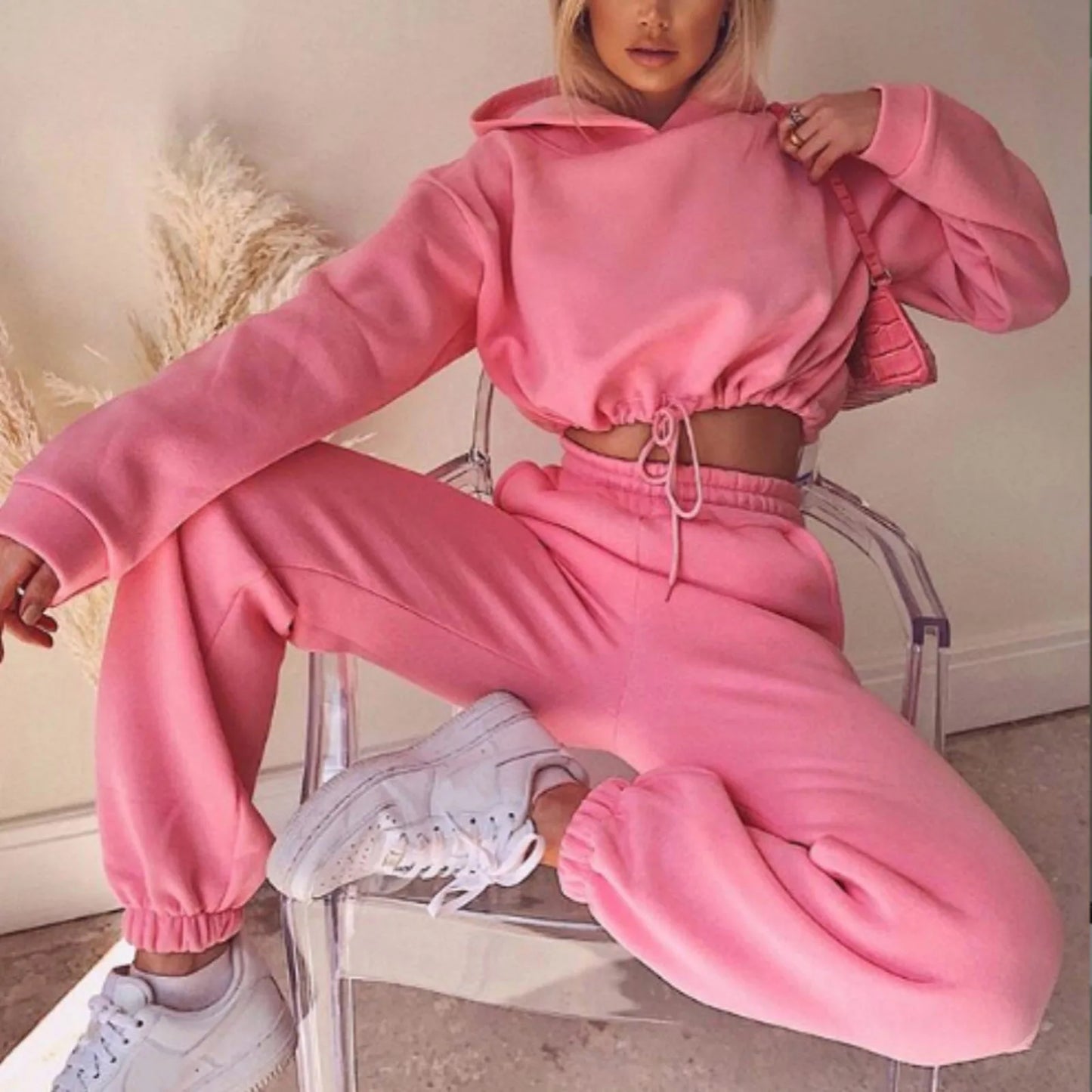 Long-Sleeved Sporty Two-Piece Set