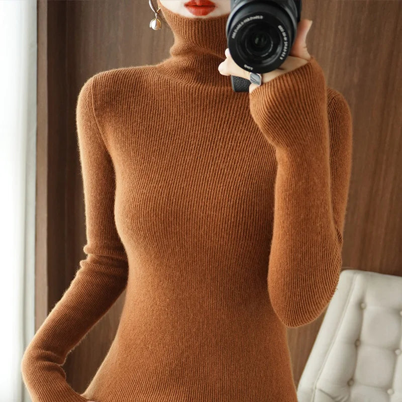 Pullover Turtleneck Cashmere Sweater