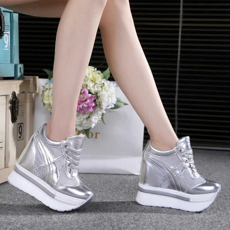 Mesh Design Platform Shoes for Women