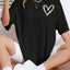 Simple Heart Print Graphic Tee