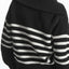 Women's Loose Lapel Striped Pullover