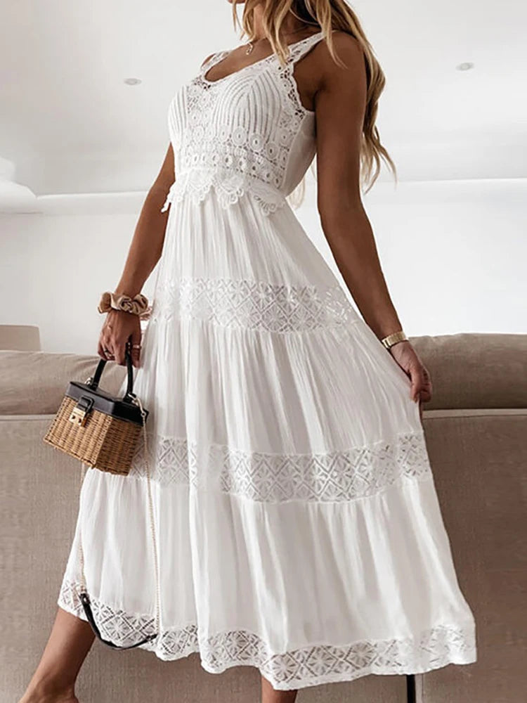 White Lace Summer Dress