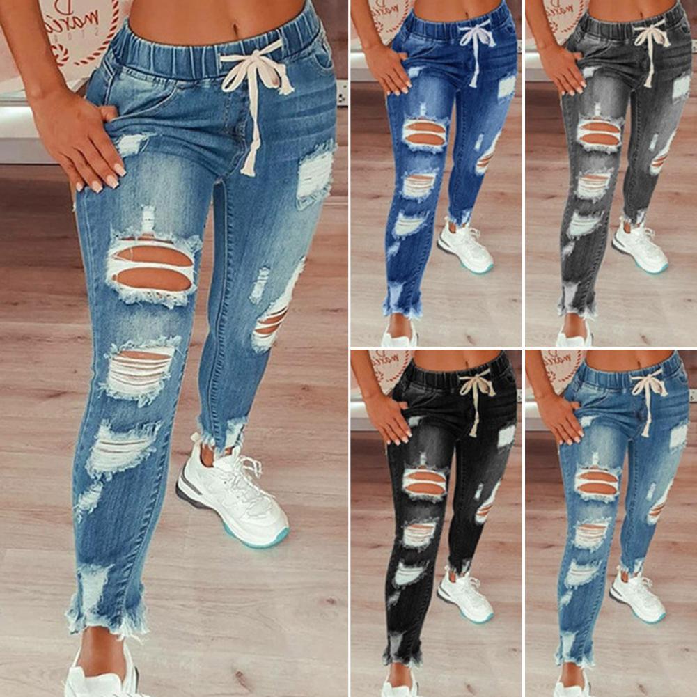 Women's Distressed Streetwear Jeans