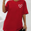 Simple Heart Print Graphic Tee