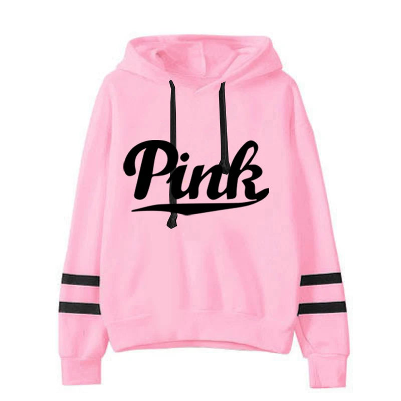 Women's Long-Sleeved Pink Hoodie