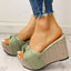 Platform Women's Wedge Heel Slides