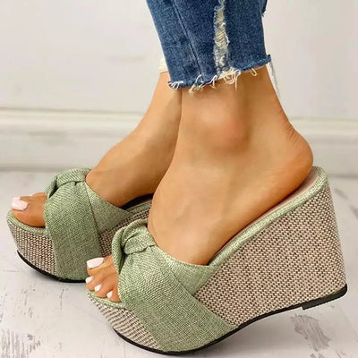 Platform Women's Wedge Heel Slides