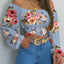 Women Off Shoulder Lantern Sleeve Blouse