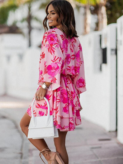 Boho Bloom Mini Dress