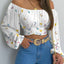 Women Off Shoulder Lantern Sleeve Blouse