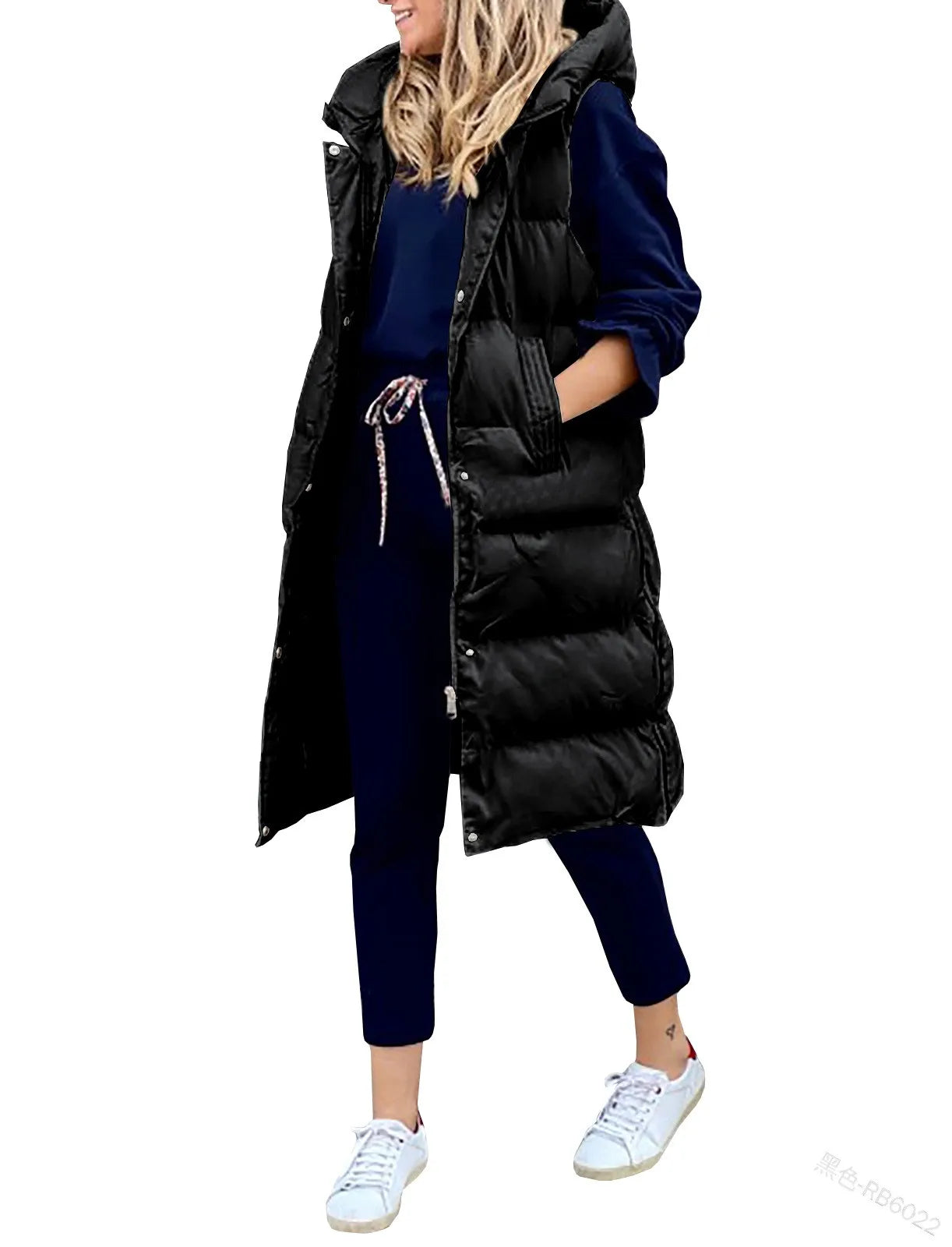 Women's Hooded Quilted Down Vest