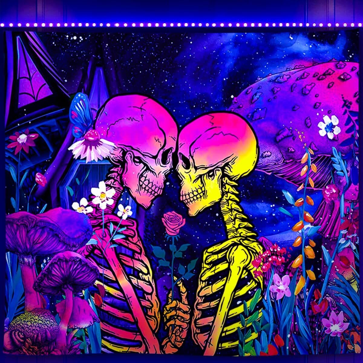 Fluorescent Blacklight Tapestry