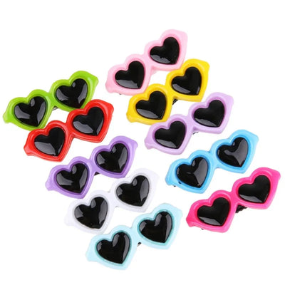 Heart Sunglasse Hairpins For Dogs