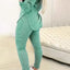 Two Piece Hooded Sweatshirt & High Waist Pant Set