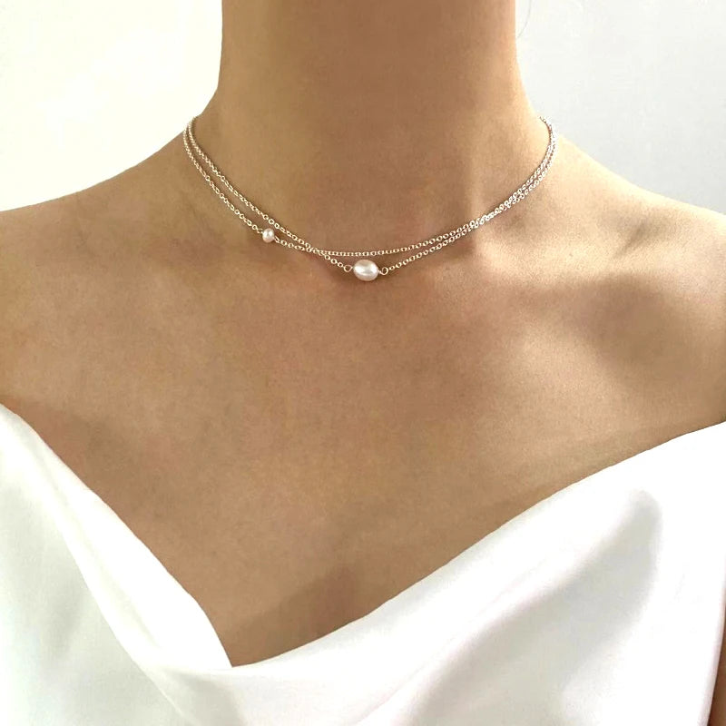 Double Delight Freshwater Pearl Necklace