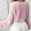 V-Neck Button Knit Sweater