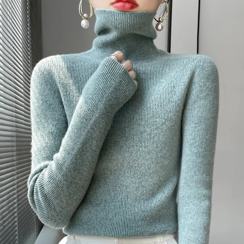 Pullover Turtleneck Cashmere Sweater