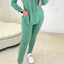 Two Piece Hooded Sweatshirt & High Waist Pant Set