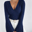 Women's Classic V-Neck Long Sleeve Fitted Top