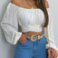 Women Off Shoulder Lantern Sleeve Blouse
