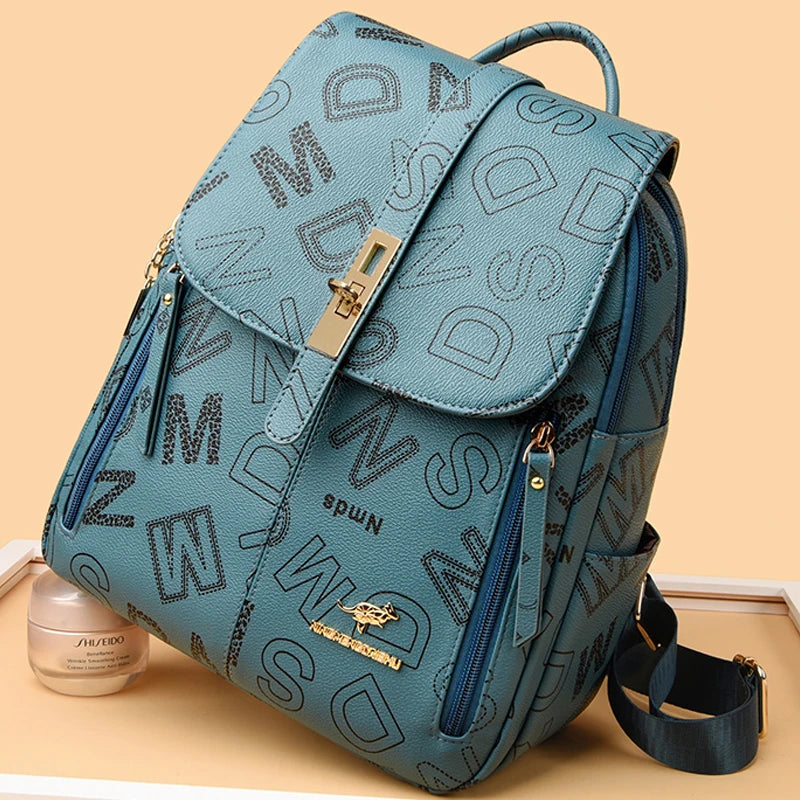 Women's Letter Print Backpack