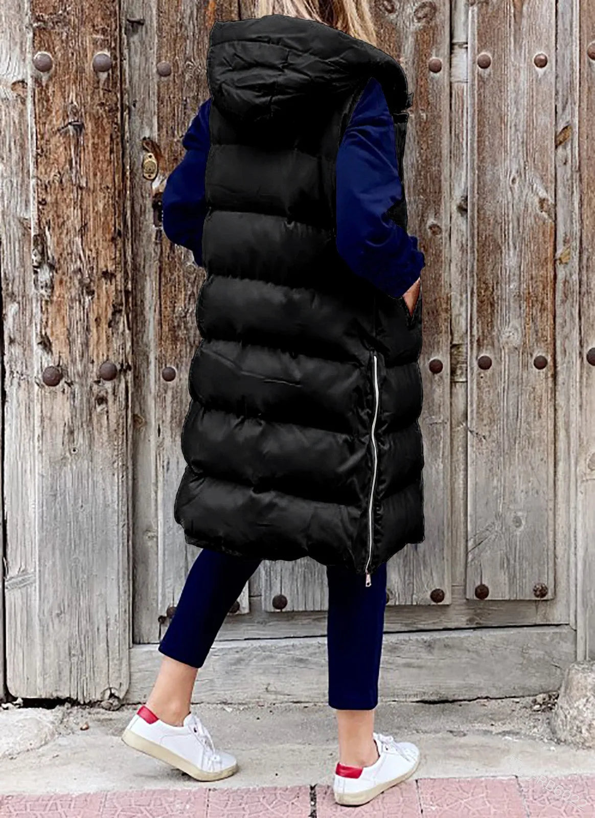 Women's Hooded Quilted Down Vest