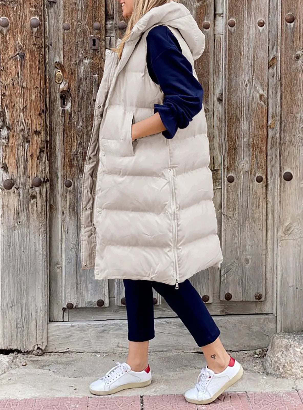 Women's Hooded Quilted Down Vest