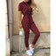 Women's Monochromatic Belted Jumpsuit