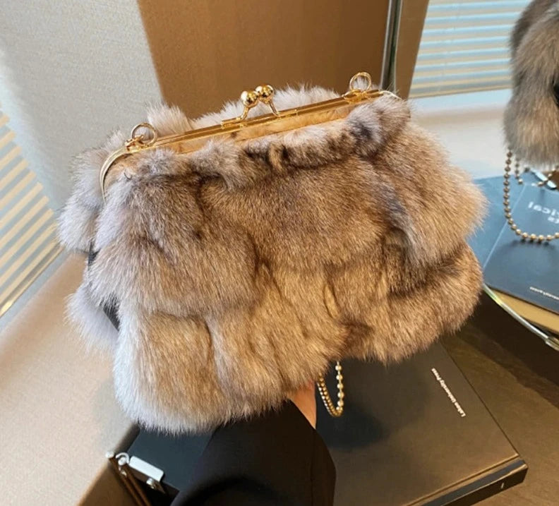 Soft Plush Evening Bag For Women