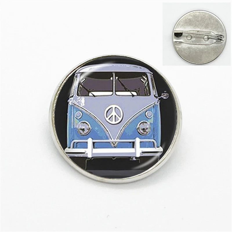 Retro Style Peace Symbol Broach