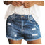 High Waist Slim Broken Style Denim Shorts
