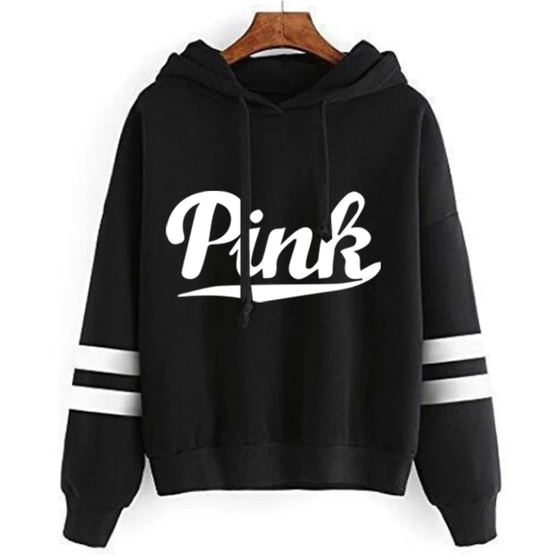 Women's Long-Sleeved Pink Hoodie