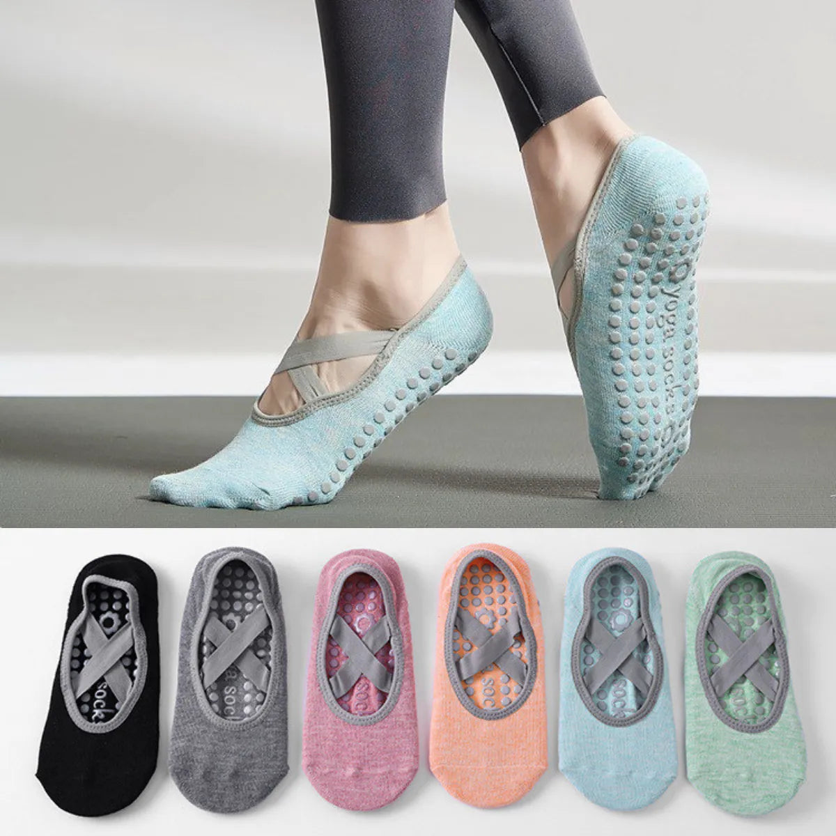 Silicone Grip Anti-Slip Yoga Socks