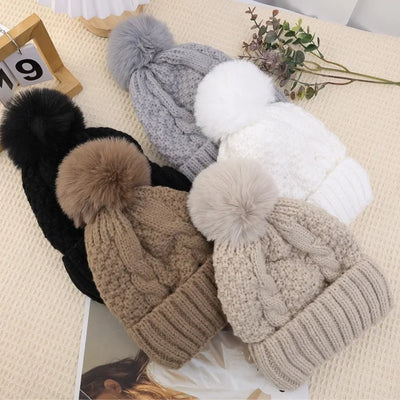 Plush Wool Knitted Hat