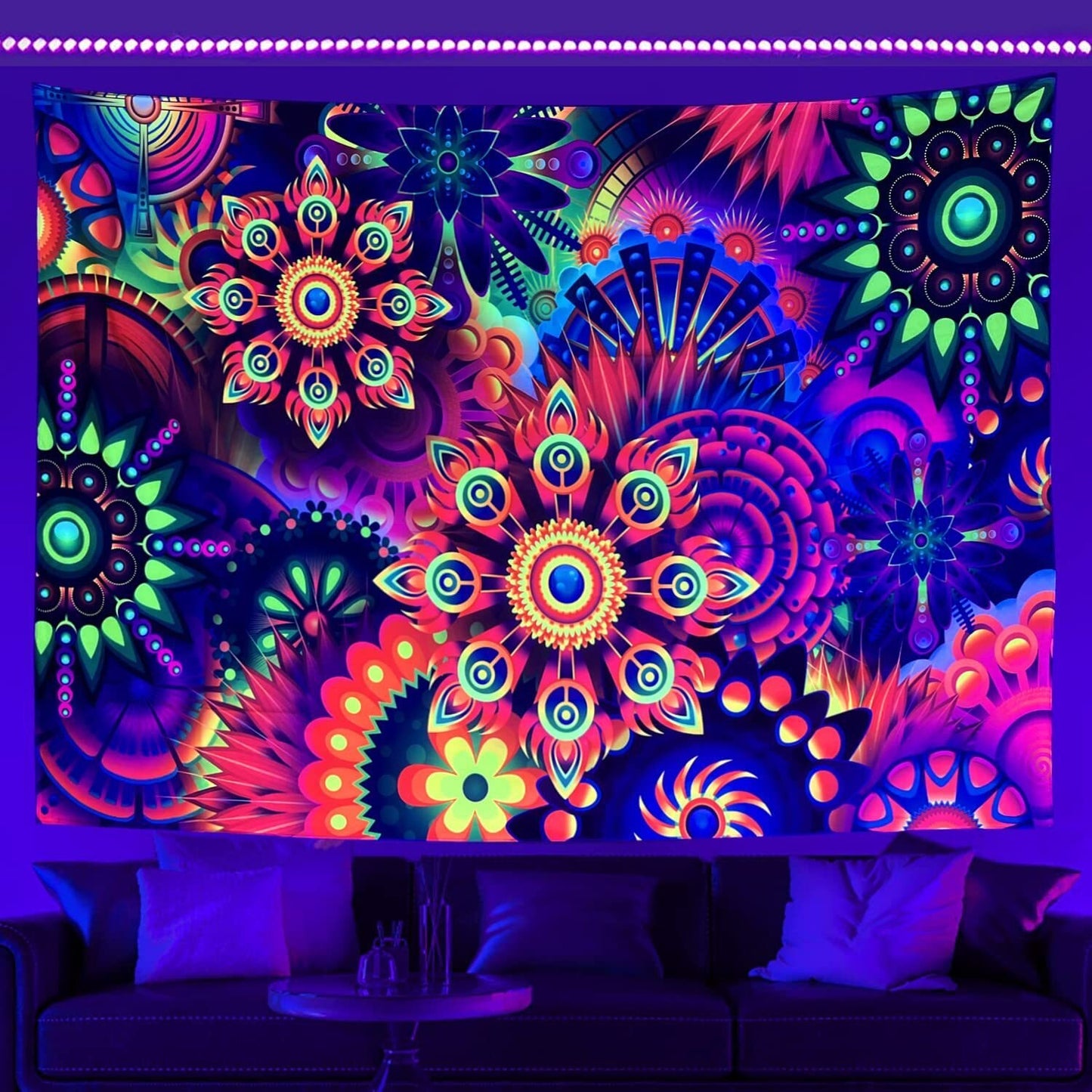 Fluorescent Blacklight Tapestry