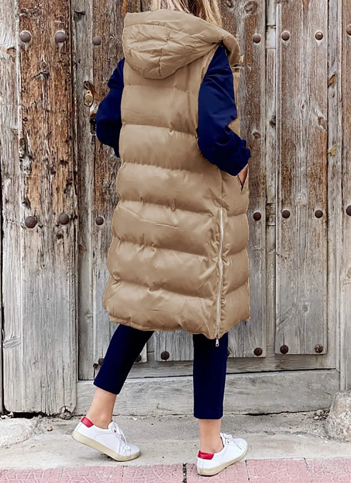 Women's Hooded Quilted Down Vest