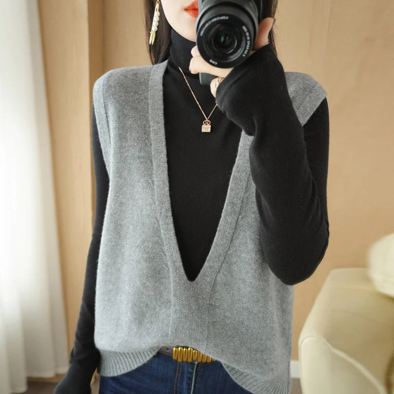 Effortless Knit Pullover Vest